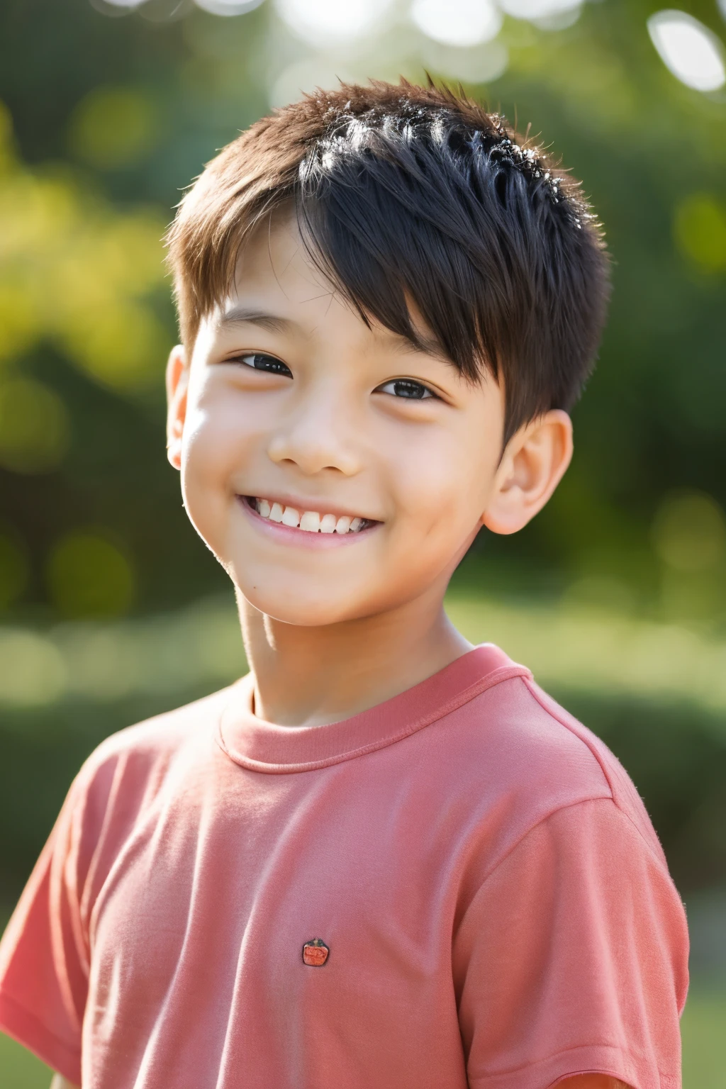 10-year-old boy、、cute、smile