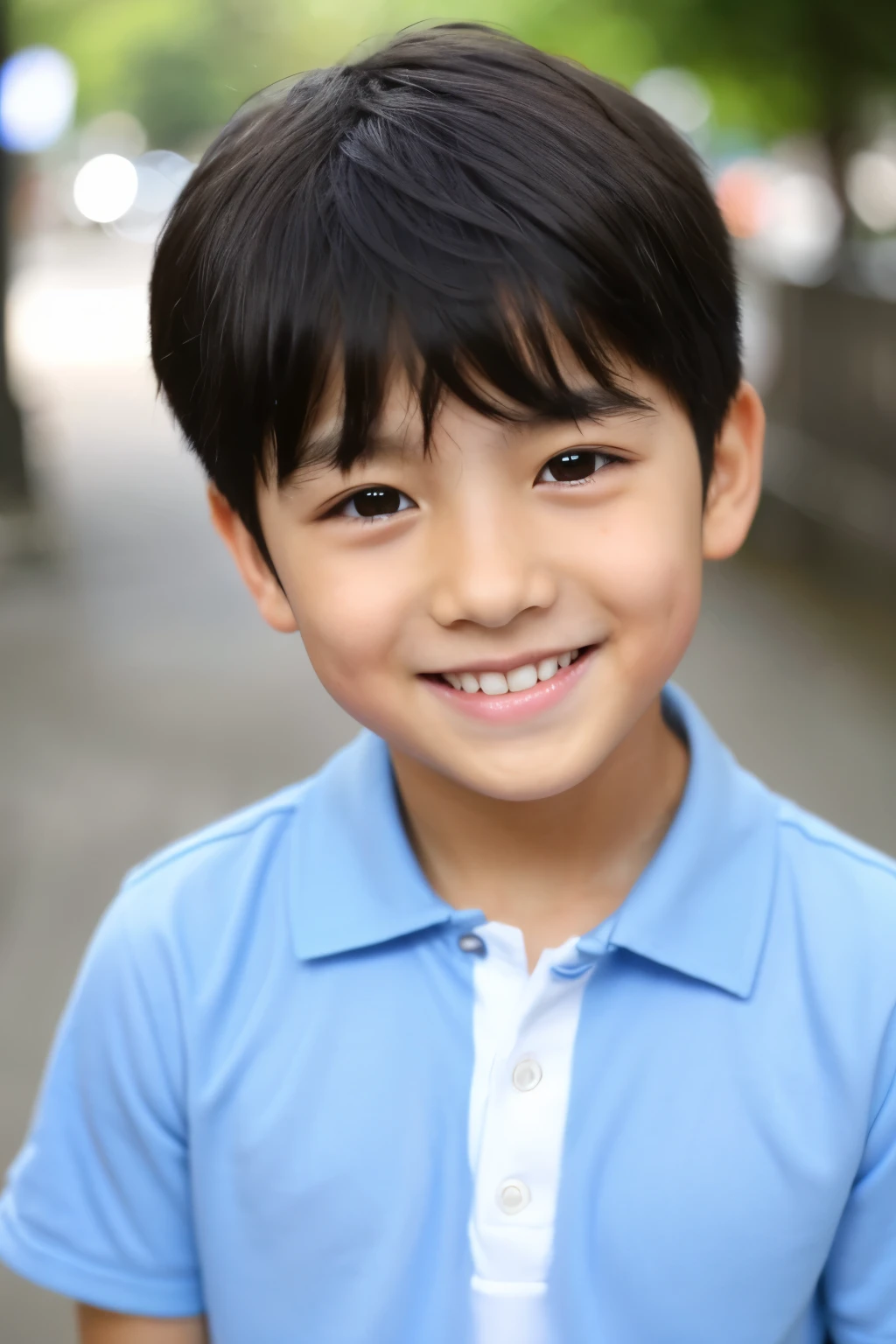10-year-old boy、、cute、smile