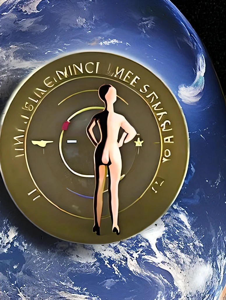 A genderless human standing on planet Earth, titulo en grande "Idea de una Historia Universal en Sentido Cosmopolita"
