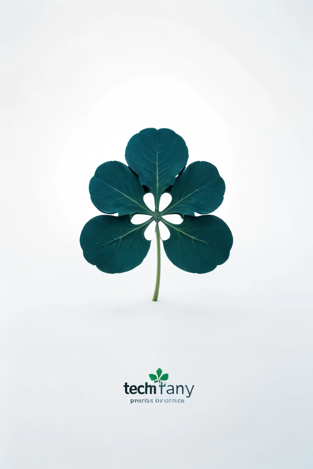 Logo, Four-leaf clover, in blue, Best quality, minimalism, logo for a technology company