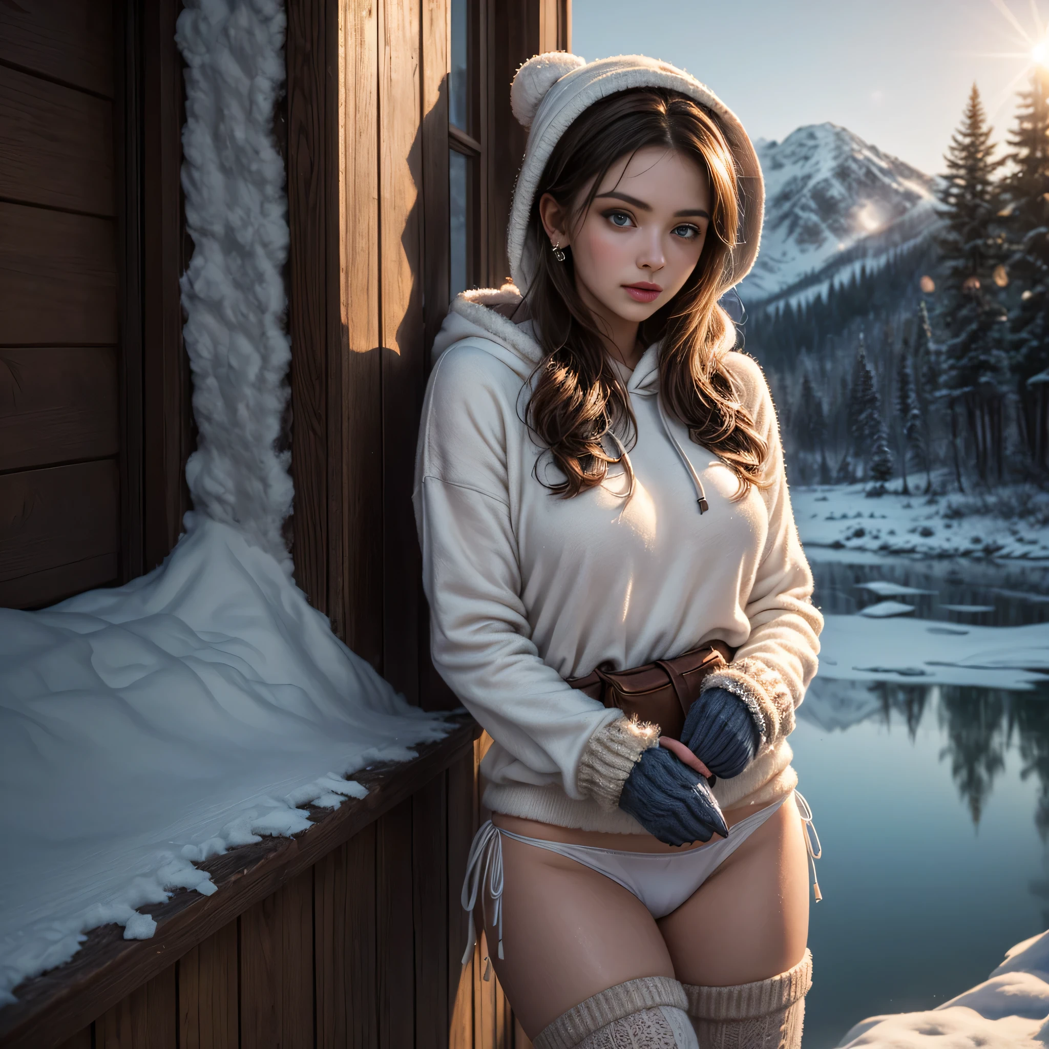 (Beautiful girl on a frozen lake covered with hoarfrost),4 hot womans one Persian brunette, second scotish ginger ,thirs Scandinavian blonde, foth scandinavian blonde、medium nice breast, close uo photo of body (Super beautiful)、(beauitful face:1.5)、(A detailed face:1.5)、(A detailed eye:1.1)、(Detailed lips:1.1)、(Detailed nose:1.1)、(Beautiful Russians)、(a brunette)、(blue eyess)、((Doing figure skating))、(anatomically correct movements:1.1)、(Purple robe),、(White panties under the skirt:1.3)、(Bare legs:1.1)、(Dressing)、(starrysky、You can see the Milky Way)(she is soaking wet)、close up girl, Sweating,(wearing the hood of a black gown)Best Quality, masutepiece, (Photorealistic:1.4), Detailed skin, Intricate details, 30 year old cute white girl, (a brunette:1.5), Detailed background, bikini of, (Skin Texture) (Film grain:1.3), (warm hue, warm tone:1.2), Cinematic Light, 超A high resolution, Best Shadow, raw, (Hazy glow), (Disappearing afternoon sun), (vintage lenigone era), (Romance), (Mystique), (Antique Camera), (Dilapidated metal body), (Soft click on shutter), (golden hour light), (long shadows), (Weathered brick wall), (Alley decorated with graffiti), (Ethereal quality), (Calm pastel tones), (Distant memory), (Gentle haze), (Dreamy nostalgia), (Light leak), (Lens Flare), (Analog Days), (Unpredictable charm), (fake quality hoodie), (Hooded sweater dress), (leggins), (over knee BOOTS, Earmuffs, stall), (Knitted gloves), (wool stocking galette hat), (Mittens with flap), (Crossbody clutch), (Fur-rimmed hood), (thigh-high socks), (Thermal skirt), (Thermal One Sea), (Snow-covered mountainside), (Frosty evergreen), (Winter Festival), (Frozen Lake View), (Snow-covered village), (Winter Serenade), (Frosty River), (Snow road rose hideout), (Winter joy), (Lake Rosen reflected in the snowy mountain road), (Snowy Escape), (Winter Adventure), (Frosty pastures)