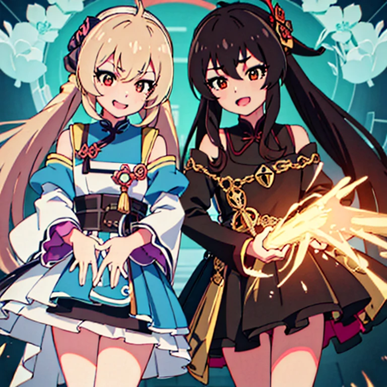 Countless magic circles、Countless magic circles、Fate/stay Night、Fate/Grand/Order、Tohsaka Rin、Ishtar、Ereshkigal、black hair、twin tails、black ribbon、red eyes、magician、Use of five elements(average one)、Magic Circuitのタトゥー、Magic Circuit、、five rotating stars、The strongest counter dedicated to the five elements、jeweler、jewel magic、Holy Grail War、Ishtar、Ereshkigal、Red Devil、Tsundere、gund、Rune magic、Gem Sword Zelrich、Slash of Light、