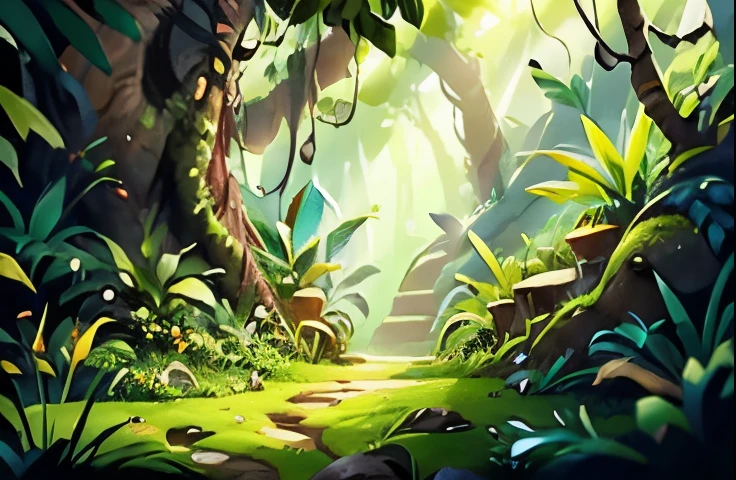 make a landscape of jungle