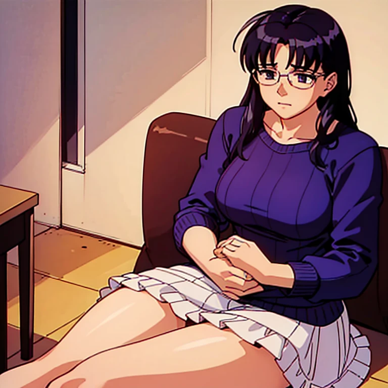 ((masterpiece)), (((highest quality))), ((Very detailed)), ((figure)), ((Disheveled Hair)), ((Frills)), (1 girl), (alone),sweater