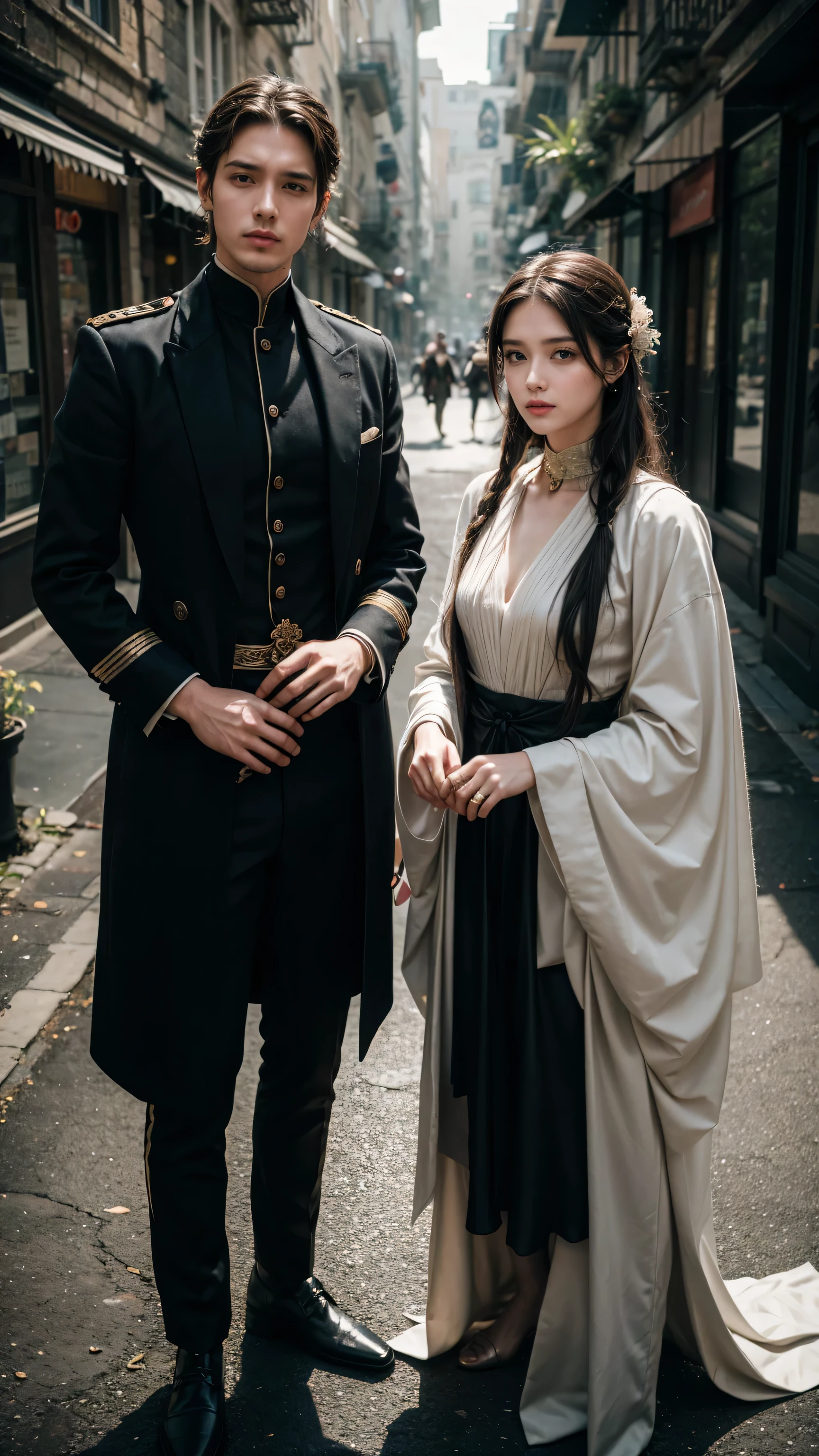 There were two men in costume standing together, Tom Bagshaw and Sabas Aptrus, Music video screenshot, She's dressed like a belly dancer, A group of people in the elevator, 7 0 Visual Effects, Wonderful details full face, Still frame from a movie, Medieval peasants, Fashion Week Backstage, author:Andrei Kolkoutine, Bohemian, Pre-Raphaelite