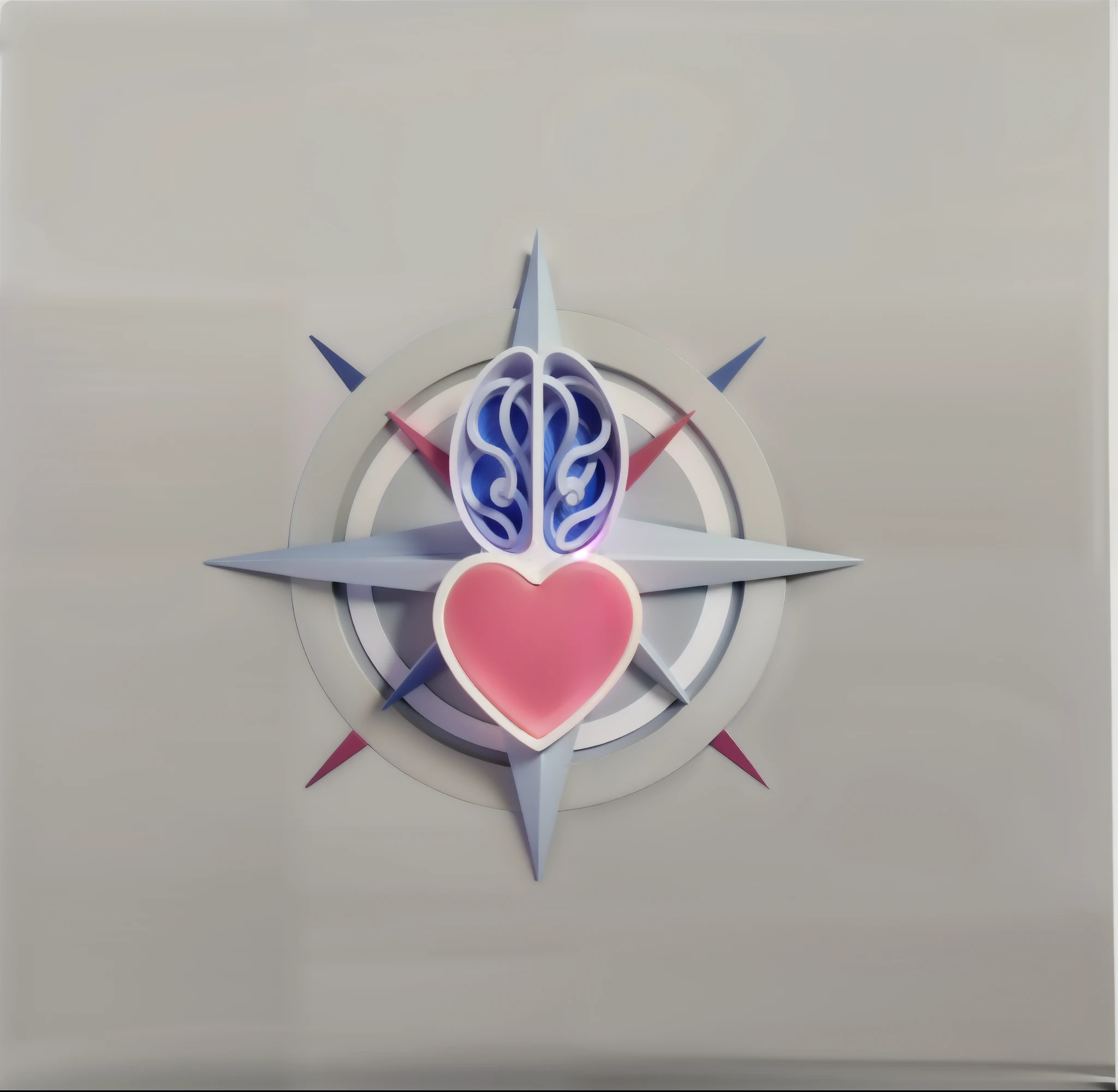 A logo for a company specializing in human resources where the elements are made up of a compass, in the center of this compass there is a drawing of a brain at the top next to the letter N which represents north and below, within the circle, a heart oriented towards the south of the compass the colors used are blue, red and black. a close up of a compass with heart and brain, mechanical heart in center, connected to heart machines, conscience projection, head is Centrado, Centrado in picture, Compass energy flowing, well Centrado, inside the irradiated connection, Neuroscience, complex emotion, video still, easy to understand, mente, Centrado, imagem de perfil, conscience. Logo of a company specializing in human resources where the elements are made up of a compass, in the center of this compass there is a drawing of a blue brain at the top next to the letter N which represents north and below, Inside the circle, a heart oriented towards the south of the compass the colors used are blue, vermelho e preto.