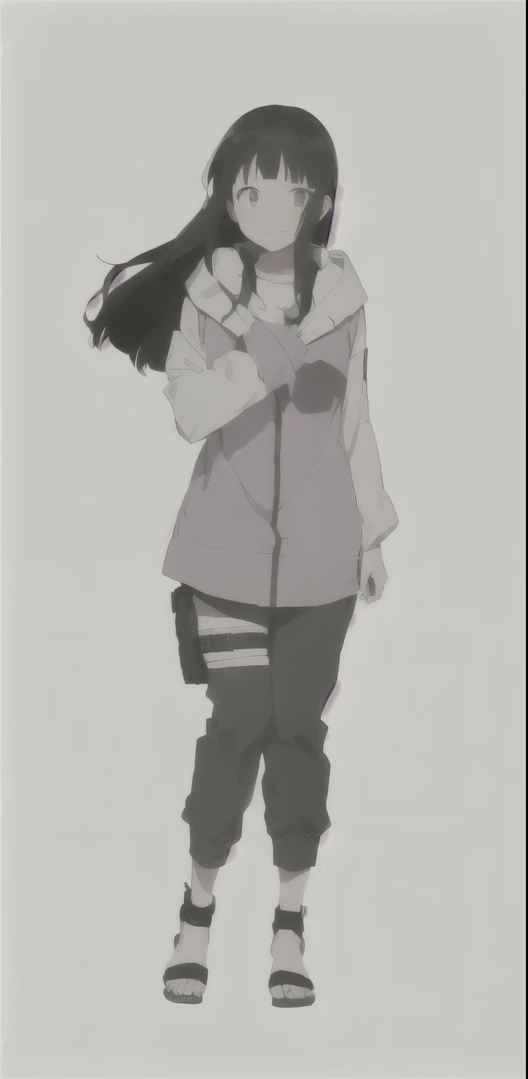1girl, anime girl, hinata hyuuga, long hair, black hair, standing, full body, pefect body, naked body, high quality, 8k, masterpiece