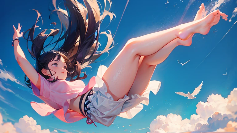 Girl Falling in the Sky