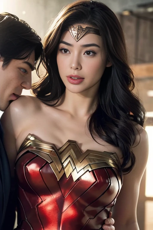 私はWonder Womanです、完璧なWonder Womanの衣装,お姫様Hugged,Hugged,Being strangled,You can hold it,Leaning on the man,Hugged,Can be lifted,Men lick my face with their tongues,The guys lick my head with their tongues,Men lick my hair with their tongues,My body is licked by men,sleeping face,Close ~ eyes,Open your mouth,Tired face,Face of Suffering,sleeping face,Being slapped in the face,Getting punched in the face,Fighting with men,Fight with the men,Surrounded by men,,Caught between the men,Being held back by men,Entanglement with males, Attacked by men,Brown Hair, masterpiece、beautiful girl、fine 目、puffy eyes、highest quality, 超High resolution, (reality: 1.4), Cinema Lighting,so beautiful、Beautiful Skin、(超reality的な)、(High resolution)、(8k)、(Very detailed)、(beautiful and fine 目)、(Very detailed)、 Detailed face、Diagonal bangle hair、Brown Hair、20-year-old、Wonder Womanのコスプレ,Wonder Woman