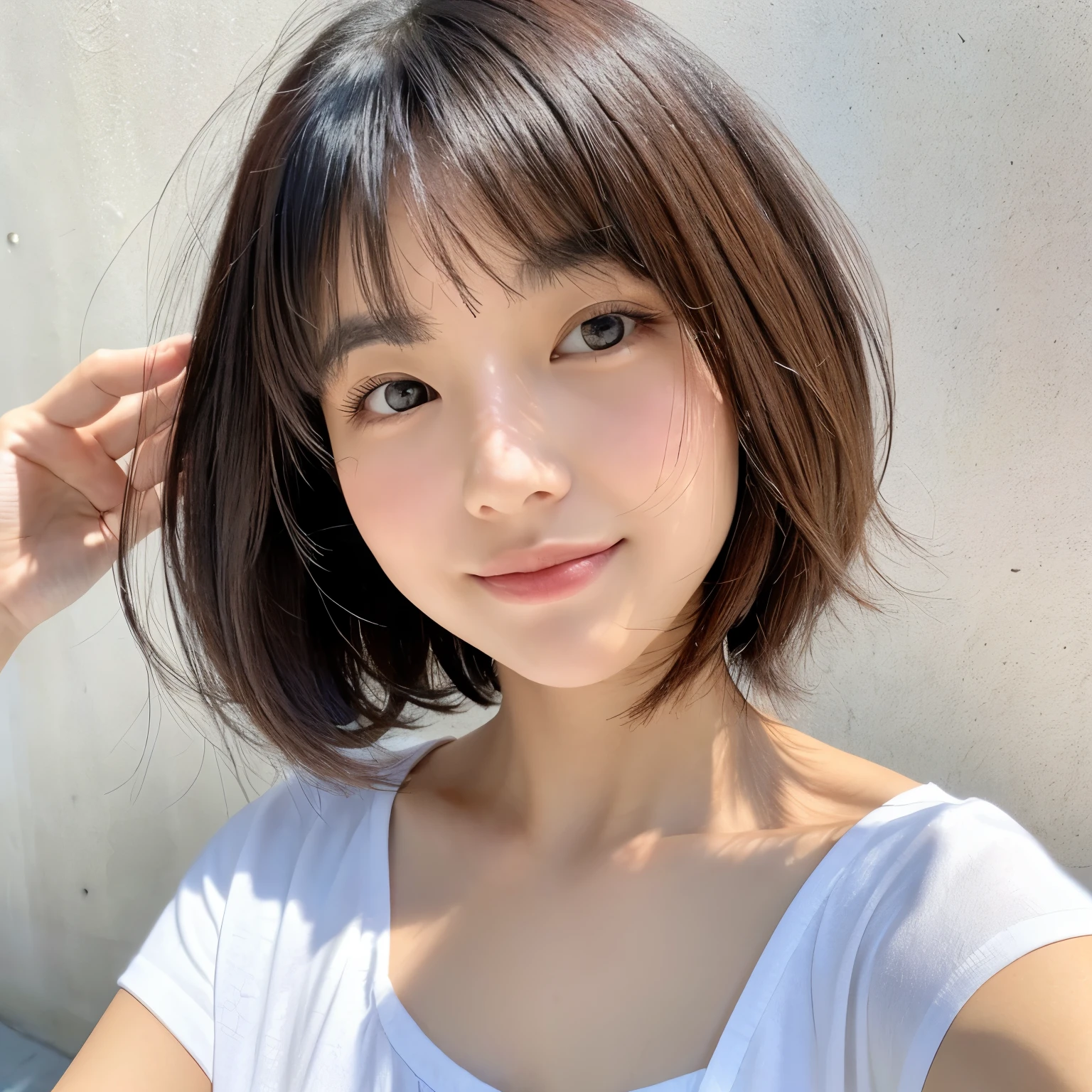 Beauty、cute、Bob Hair、round face