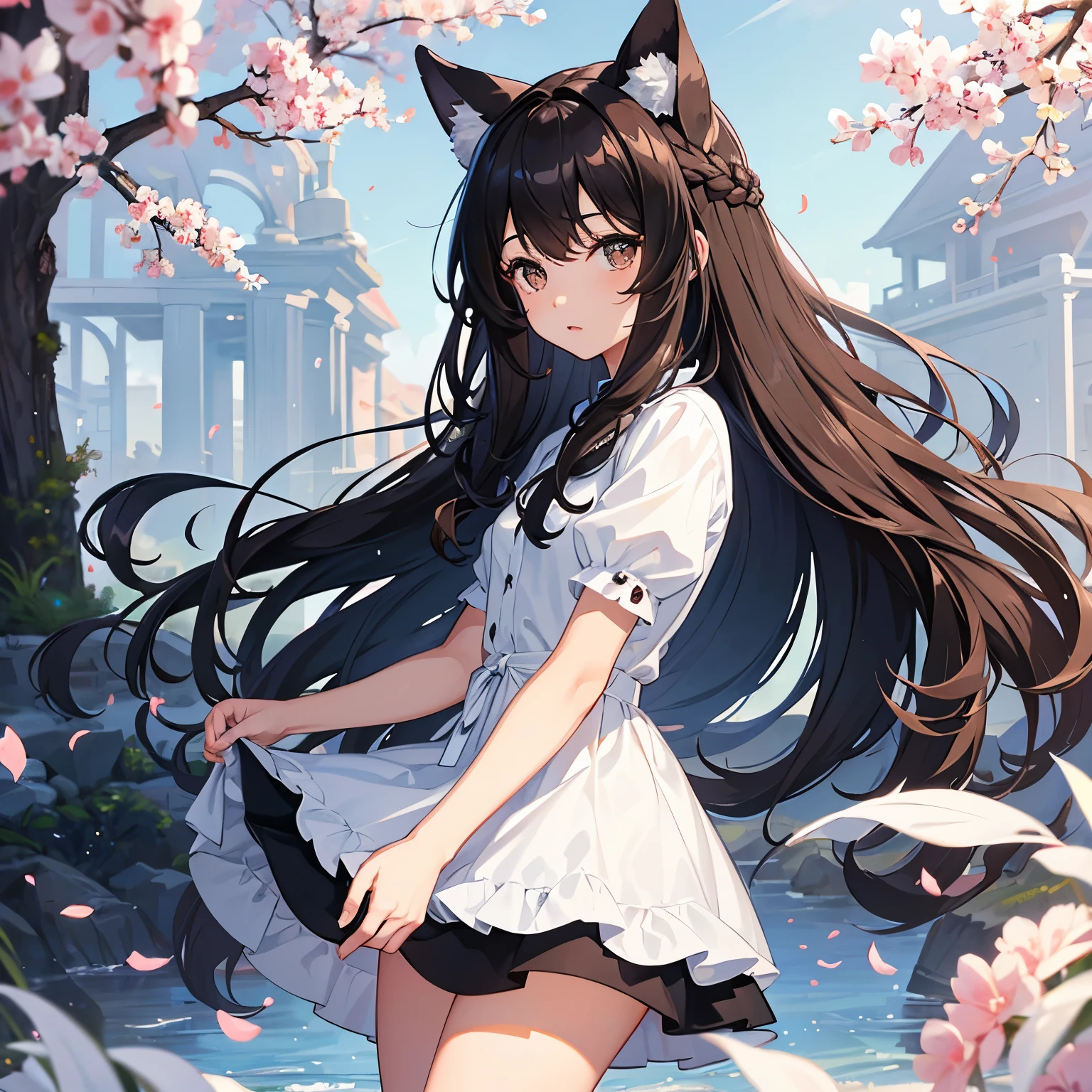 Has una imagen para una foto de perfil de una chica con pelo negro chino y rayos de luz grises, y que tenga a casi la mitad del cabello pintado de cobrizo
, with very pretty strong brown eyes , curly and shorter hair
