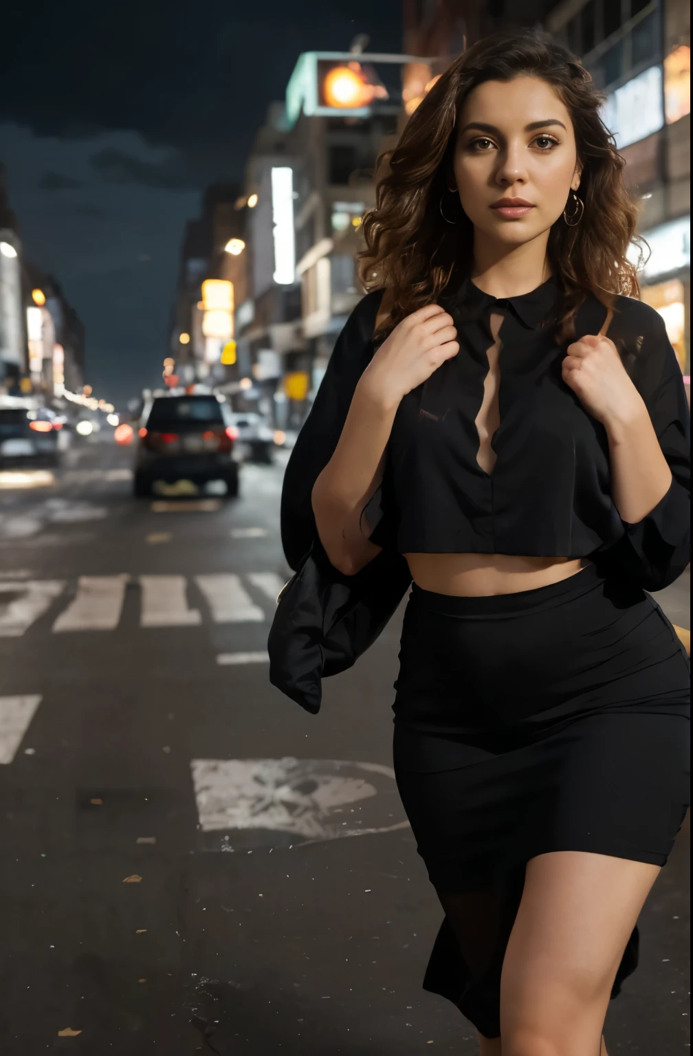 (best quality,4k,8k,highres,masterpiece:1.2),ultra-detailed,(realistic,photorealistic,photo-realistic:1.37),portrait,Colombian lady,Ella Parnell lookalike,burgundy curly hair,sexy work clothes,cement mixer truck,New York City,professional,street scene,colorful,HDR,studio lighting,sharp focus,vivid colors,lively atmosphere,lots of details,urban setting,modern cityscape,daytime,energetic,confident expression,posing confidently,city hustle and bustle,sophisticated,stylish,dynamic perspective,glowing lights,crisp shadows,striking composition,compositionally balanced,business district,elegant,city lifestyle,urban exploration