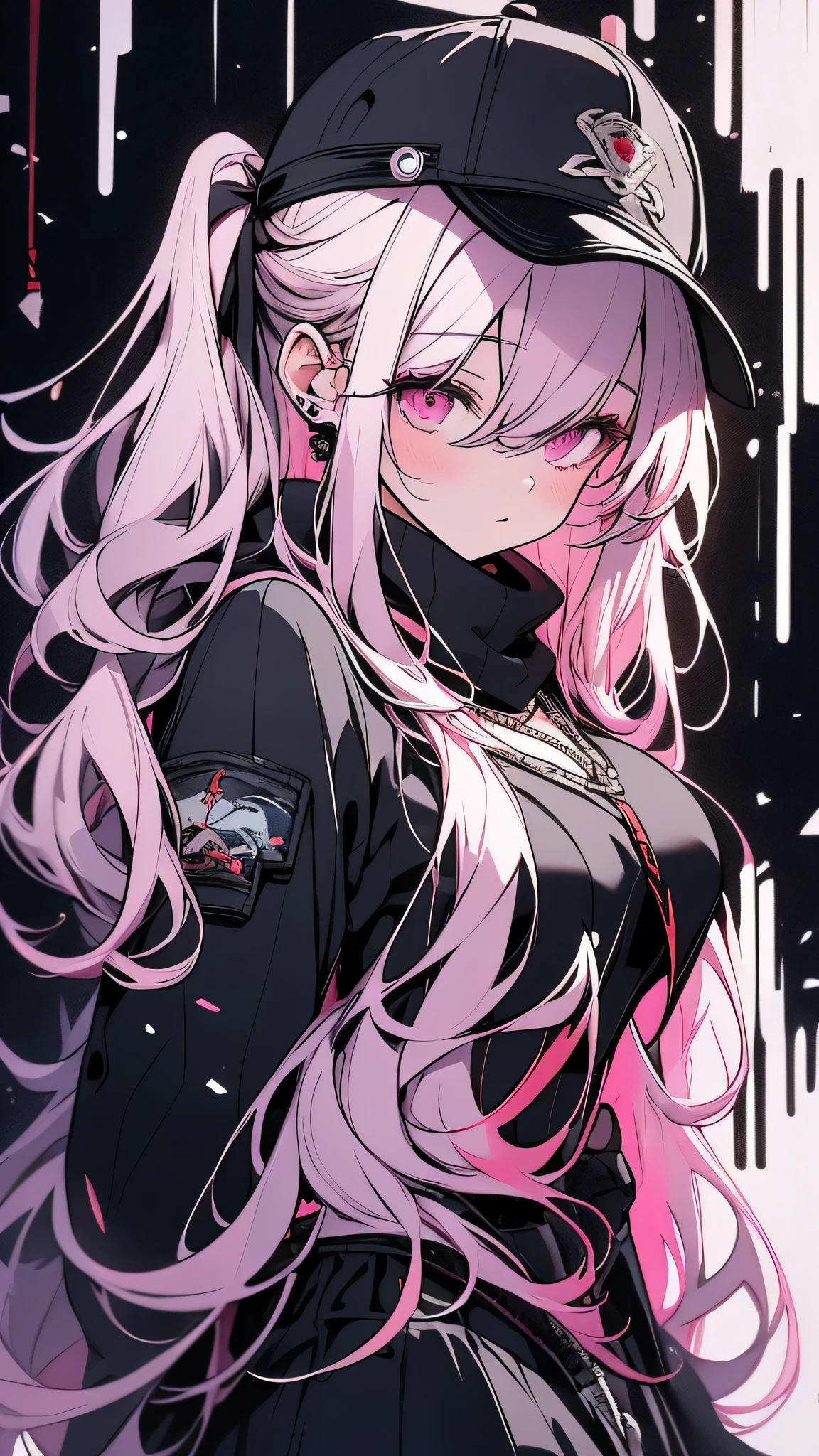 最high quality、Best image quality、masterpiece、girl((18-year-old、 By becoming、Best Bust、Medium Bust,Wide open breast tea、Red glowing eyes,Blonde、Disheveled Hair、Twin tails、thin,The highest valley、Open chest、Luminous Wristbands、hat、hair ornaments、luminous necklace、Black sleeveless hoodie(1:2)、Blue short skirt、Disheveled clothing、Show the whole body,Low - Angle、Hacker-like、sweating、lure、Black cute mask、Leaning against a wall、Black scarf、Holding a penlight、Sad face、Chain Accessories、handcuffs)),high quality、Beautiful art、background((Black Room、Black Wall、Black furniture、Big black TV、Black PC))、Flight、Flying debris、Written boundary depth、movie、Visual Arts、Perfect art、8K,Genuine,