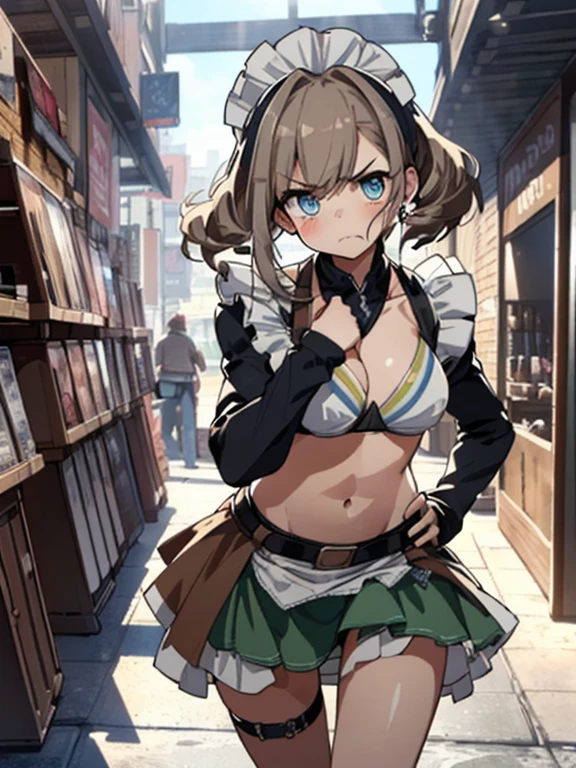 (A little angry) Performance, (Fantasy Store: 1.3), Soft morning sun, scent, Brick wall, ぶらDownがっている植物, Relaxed atmosphere, Weekend atmosphere. about
break
(highest quality, masterpiece, 8k, Very detailed), (1 girl: 1.5), (change: 1.3), blush, (Examine: 1.2),
(mini skirt: 1.2), (Bikini Maid Costumes: 1.3),
(Platinum brown hair), Beautiful Eyes, (eye shadow: 1.1), Glowing Skin, (mascara: 1.0), (Moderate: 1.2), (Down: 1.2), break, (((change)),
(from the front: 1.8), (Cowboy Shot: 1.3), (Bent over), (Are standing: 1.1), (Pose with your hands on your hips: 1.1),
naked
Ultra-high resolution, Disorganized, (Very detailedな背景: 1.1), Official Art, Dramatic lighting, IQ20000,