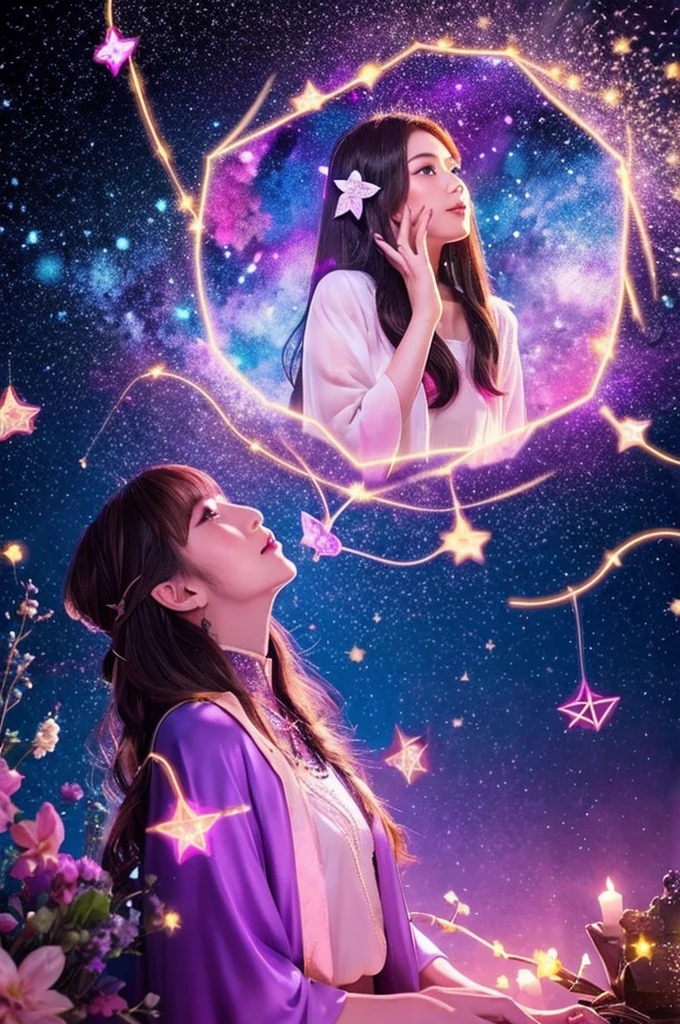 12 Constellations、Fortune telling、Bright image、Fantasy、purple、pink、
