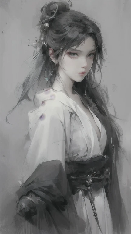 a close up of a woman with white hair and a white mask, beautiful character painting, guweiz, artwork in the style of guweiz, white haired deity, by Yang J, epic exquisite character art, stunning character art, by Fan Qi, by Wuzhun Shifan, guweiz on pixiv artstation