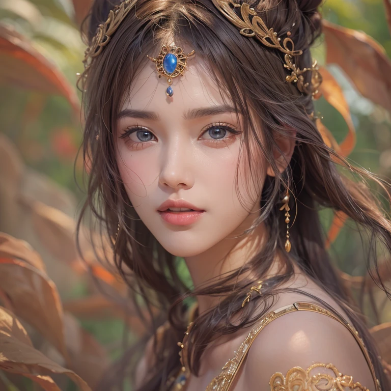 desert、Hair flows、 ((highest quality、masterpiece、8k、best image quality、ultra high resolution、Award-winning work)、(close-up of woman's face:1.35)、(close-up of naked face:1.3)、(accurate anatomy:1.1)、(look at me and smile:1.1)、Shining fair skin with ultra high resolution、most detailed face、ultra high resolution detailed face、ultra high resolutionの髪の毛、(ultra high resolutionの煌めく瞳:1.1)、Beautiful face drawn in every detail、(blurred background:1.1)、ancient Islamic clothes, chest together, tattoo