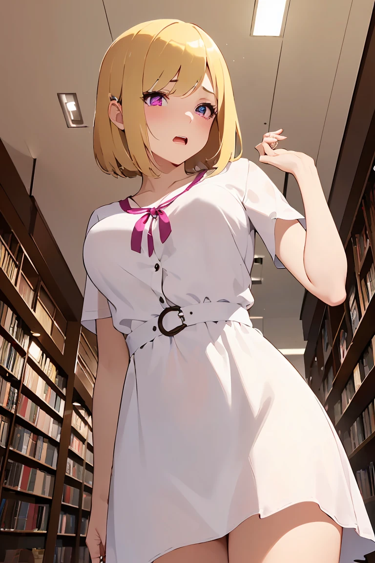 Naked 10 Year Old School Girl Holdings Books, Full Body, Cute Baby Face, Yellow And Purple Hair, Angry Face, Full Body, Naked, Big Huge Boobs With Brown And Pinkish Nipple, Half Sleeve, 4K, Ultra Realistic, High Qualities.