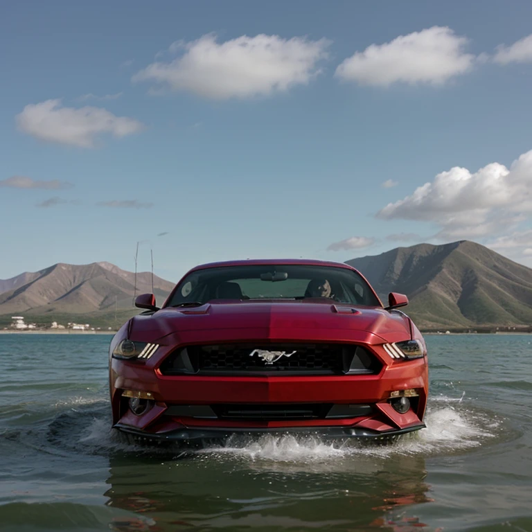 Mustang en el agua 
