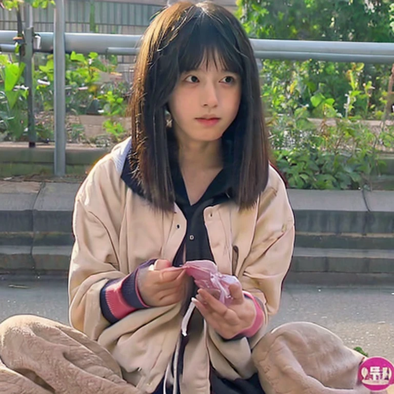 Japanese high school, pussy and used condom