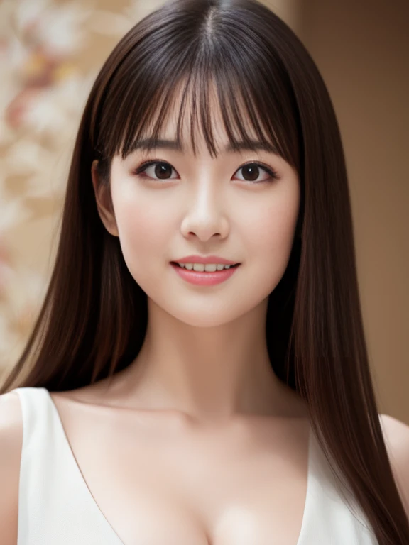 Beautiful woman in white dress, (masterpiece)、(highest quality:1.5)、(16kのwallpaper:1.2)、(Photorealistic:1.2)、(Ultra-detailed:1.2)、(超A high resolution:1.2),Healthy thighs、Narrow waist、Big ass、(Beautiful legs)、(Surreal), (figure), (High resolution), (Very detailed), (best figure), (Beautiful fine details),(Sharp focus), (Professional), (Realistic), (Post-processing), (maximum detail),Roughness, (highest quality), (Very detailed), (masterpiece), (wallpaper), (Detailed face),Beautiful realistic face,(Anatomically correct body)、((1 female:1.4))、Realistic far looking eyes、Realistic Skin、美しいBlack Hair、Super Beauty、(Small chest:1.4),Sharp focus:1.2,Pretty woman with perfect figure:1.4,The best smile、(from the front:1.5)、 Natural color lip,Black Hair、Even bangs,27 years old、Long hair or bob hair、Inside a medieval castle、