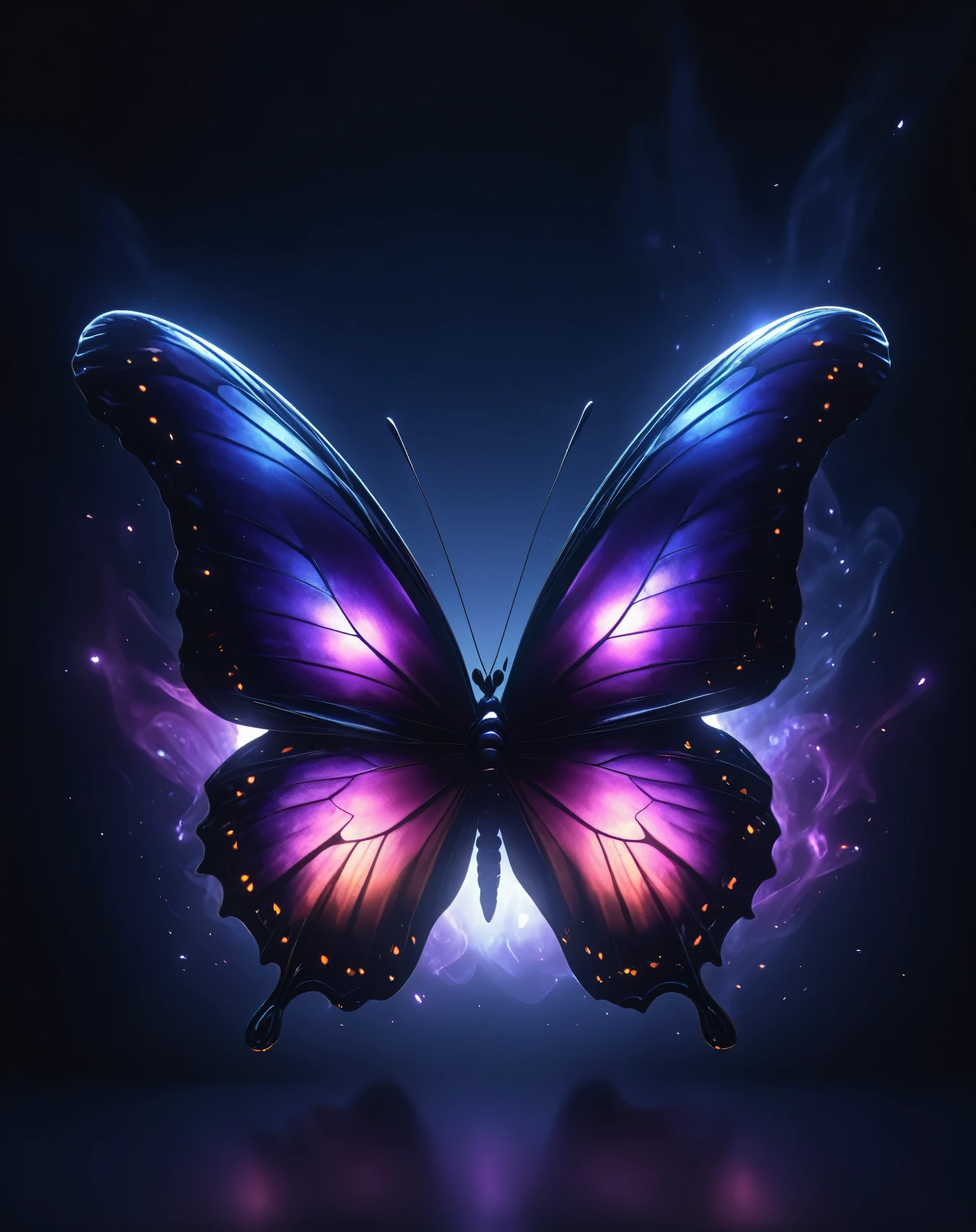 butterfly dark aura,  dynamic angle, 8K, HD