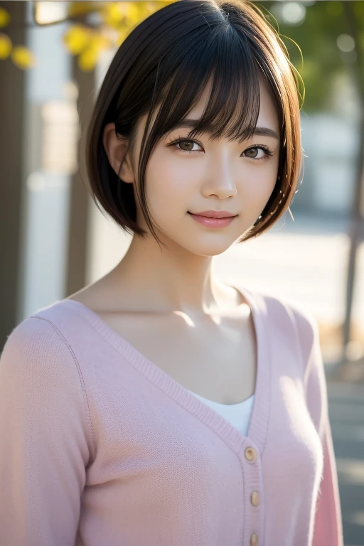 (highest quality:1.5)、(Realistic:1.5)、(1 person:1.5)、(Upper Body:1.5)、Very detailed、High resolution、8k wallpaper、、Small breasts、Natural color lips、Cute Smile、Japanese women、20-year-old girl、Beautiful and elegant face、Perfect and beautiful face、Big eyes、Brunette eyes、Beautiful and elegant face、Natural double eyelids、Natural Bangs、Beautiful thin nose、Beautiful Skin、Chestnut Hair、Medium Bob Hair、Short Hair、Natural Bangs、Perfect and beautiful face、Slim face and figure、(Looking at the camera with a cute expression)、Bright lighting、Professional Lighting、Forward lighting、Cute Smile、High School Uniform、Girls' High School 、Beautiful clavicle、Facing forward、Simple poses、Fair skin、slender、Glowing Skin、Beautiful Skin、Sailor suit、Schoolyard、