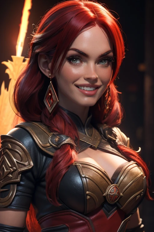 Hermosa cabeza femenina vikinga, pelo rojo, disfraz de guerrera vikinga, en globo de nieve, sonrisa suave, Lindo retrato de cuerpo entero, figura esbelta de pie, Personaje de dibujos animados, personaje de pixar, medieval, Renderizado 3D, symatic lighting, Trazado de rayos. Rojo crujiente, luz radiante, bosque misteriosa, (la mejor calidad, 8K, high resolution, obra maestra:1.2), caprichoso.