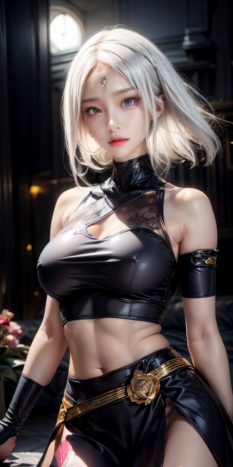 realistic, 1gril, per HD, 12k, wearing Allstars shoes, slim body, rather big body, six pack body, big round breasts, no clothes, beautiful breasts, looking at the camera, sitting on the sofa, long black hair, facial details, detailed person, body details, clothing details, hair details, body details, body details, breast details, vagina details, clothes, eye details, sweat details, water details, pose (knees bent and legs wide apart) whole body
