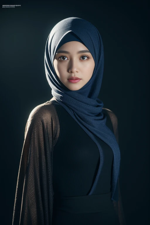 hijabi, reflection light, chiaroscuro, depth of field, cinematic lighting, ray tracing, Sony FE GM, UHD, super detail, masterpiece, textured skin, high details, best quality, award winning，3D, A beautiful cyberpunk female image,hdr（HighDynamicRange）,Ray traching,NVIDIA RTX,Hyper-Resolution,Unreal 5,Subsurface scattering、PBR Texture、post-proces、Anisotropy Filtering、depth of fieldaximum definition and sharpnesany-Layer Textures、Albedo e mapas Speculares、Surface coloring、Accurate simulation octane rendering of light-material interactions、Two-colored light、largeaperture、Low ISO、White balance、the rule of thirds、8K raw data、blackstockings