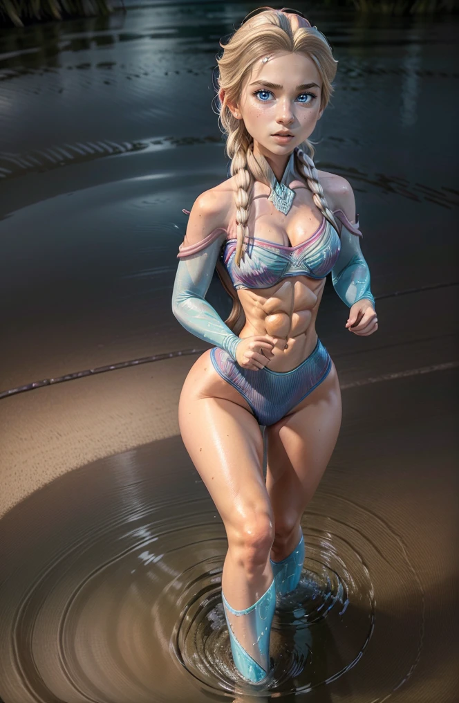 (((((((Elsa from frozen))) Running in the water, Fastest girl in the world, Hottest girl in the world, popping six pack abs)))), ((Full body picture)), ((((Nike bikini)))), (((widowmaker from overwatch))), ((tight long lather pants, small bikini top)), Perfect body, her abs are fully popping out, Bulging abs, perfect round abs, (best quality,4k,8k,highres,masterpiece:1.2), ultra-detailed, (realistic,photorealistic,photo-realistic, highly detailed, hyper realistic:1.36), HDR,UHD,studio lighting,ultra-fine painting,sharp focus,physically-based rendering,extreme detail description,professional, vivid colors, bokeh, portraits, (veined,veiny:1.1) six pack abs, (wide-hipped:1.1) six pack abs, (small-waisted:1.1) six pack abs, (woman:1.1), striped thigh-highs, thigh gap, (waist:1.1), (hips:1.1)