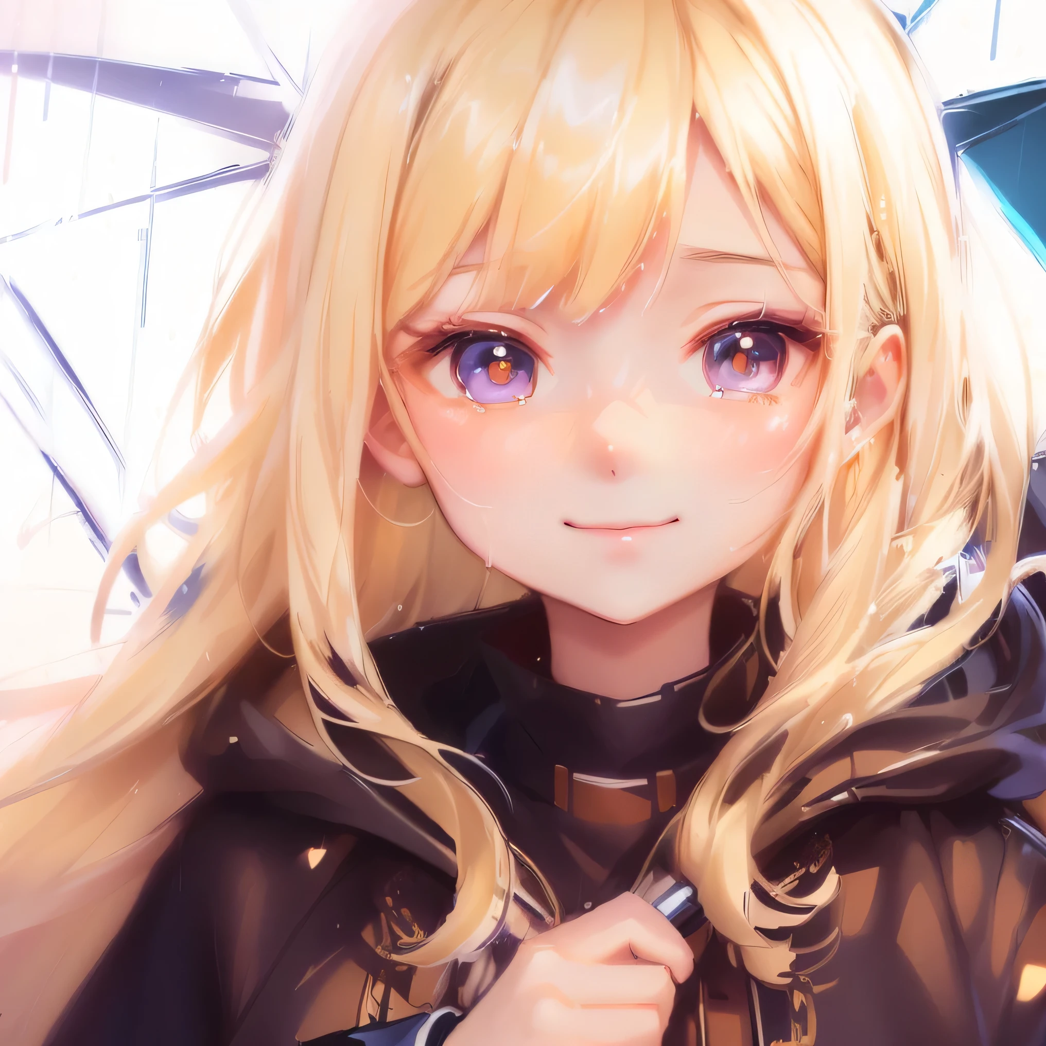 Long blonde hair anime girl holding an umbrella in the rain, Anime Styleのポートレート, Anime Moe Art Style, Anime Girl Portrait, Beautiful anime portraits, Cute girl anime visuals, cute Anime Girl Portrait, Detailed portrait of an anime girl, Stunning Anime Face Portraits, Anime Style 4k, Anime Style, cute Anime Girl Portraits, Anime Girl Portrait