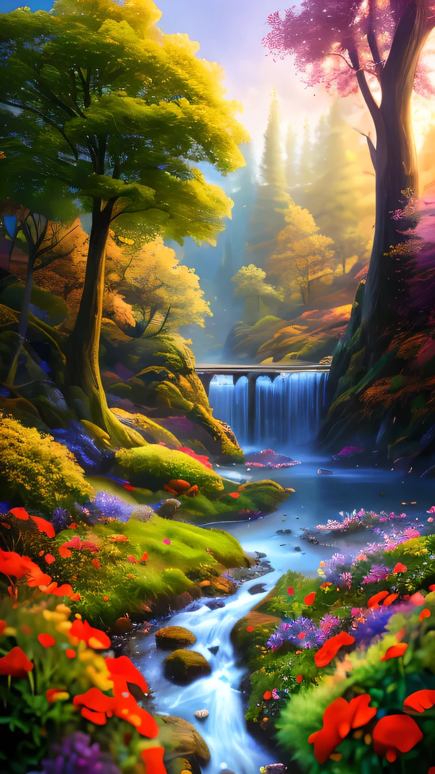 masterpiece, best quality, high quality,extremely detailed CG unity 8k wallpaper, An enchanting and dreamy scene of a fantasy forest, with towering trees, glowing mushrooms, and hidden fairy glens, creating a sense of mystique and enchantment, artstation, digital illustration, intricate, trending, pastel colors, oil paiting, award winning photography, Bokeh, Depth of Field, HDR, bloom, Chromatic Aberration ,Photorealistic,extremely detailed, trending on artstation, trending on CGsociety, Intricate, High Detail, dramatic, art by midjourney