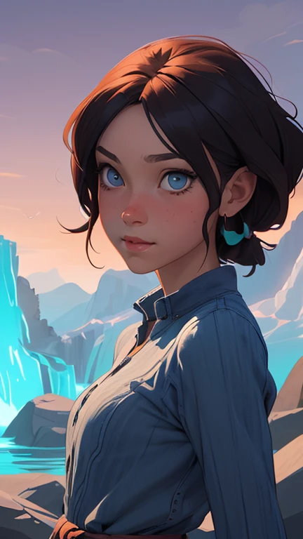 Female character in cartoon style Digital art style illustration Cartoon image of a woman .Ilustra??o estilo desenho animado, estilo de arte dos desenhos animados, Ella Purnel lestilo Cartoon style digital illustration artgerm style cartoon art style, digital illustration style, design de personagens altamente detalhado, arte digital detalhada coragem, Forest fan art, Design de personagens de retrato, beautiful digital illustration, retrato de alta qualidade, Arte em quadrinhos, mulher jovem cabelo com transas lindas . Beautiful lined eyes Medium large bust and wonderful sexy clothes. image expression of sexual desire from waist to waist illustration Ella Purnellstyle Cartoon style digital illustration artgerm style anime girl in purple outfit posing in front of waterfall, estilo de arte de fantasia, advanced anime digital art, Roupa de Fantasia, 2. arte de fantasia de anime 5 d cgi, estilo anime 3 d realista, digital anime art, arte digital de fantasia 2d, trends on cgstation, advanced anime digital art, character is in his natural pose, linda mulher de anime sedutora, linda arte digital