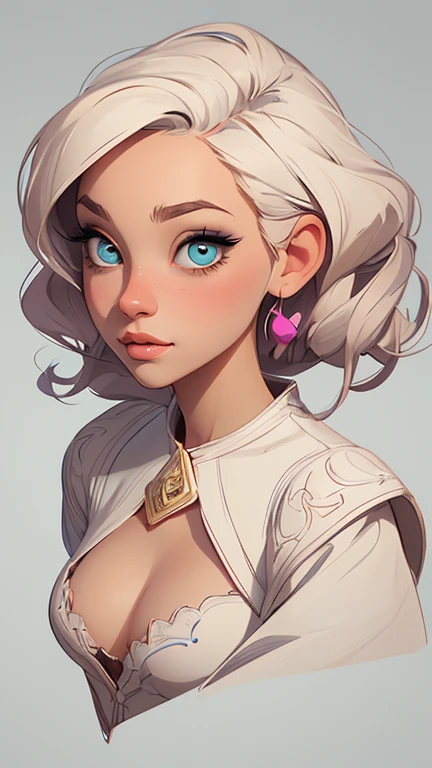 Female character in cartoon style Digital art style illustration Cartoon image of a woman .Ilustra??o estilo desenho animado, estilo de arte dos desenhos animados, Ella Purnel lestilo Cartoon style digital illustration artgerm style cartoon art style, digital illustration style, design de personagens altamente detalhado, arte digital detalhada coragem, Forest fan art, Design de personagens de retrato, beautiful digital illustration, retrato de alta qualidade, Arte em quadrinhos, mulher jovem cabelo com transas lindas . Beautiful lined eyes Medium large bust and wonderful sexy clothes. image expression of sexual desire from the waist to the illustration Ella Purnellstyle Cartoon style digital illustration artgerm style