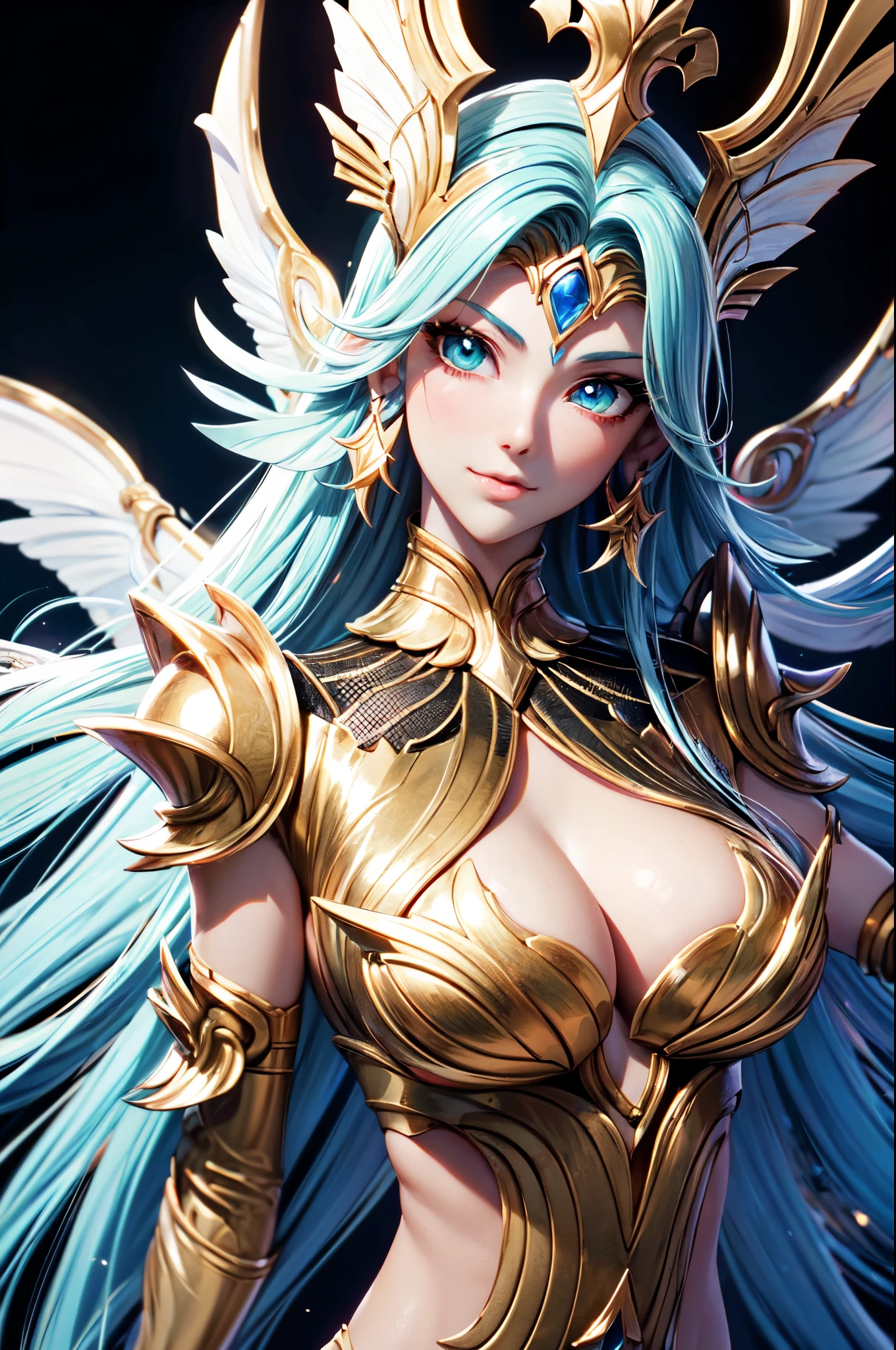 ((extremely detailed 8k illustration)), high resolution, (extremely detailed and hermoso background), pintura ultra detallada, professional illustration, Ultra-precise representation, Ultra-detailed rendering, (hermoso and aesthetic:1.2), hdr, (profundidad de campo:1.4), vistoso, vivid, hermoso detailed glow light particles, intrincado:1.4, buenas manos, manos perfectas, Detalles de la cara:1.2, cara bonita, hermosa mujer, cabello largo y rubio, ojos grandes color verde, ((armadura completa femenina color rosa brillante)), caballeros del zodiaco, ((armadura de siren)), (body completo sin mangas color blanco), (saint seiya siren), glamorosa mujer, zenkai de cuerpo completo!, armadura de plata (exquisite lighting and shadow), dynamic angle, DSLR, Sharp focus: 1.0, Maximum clarity and sharpness