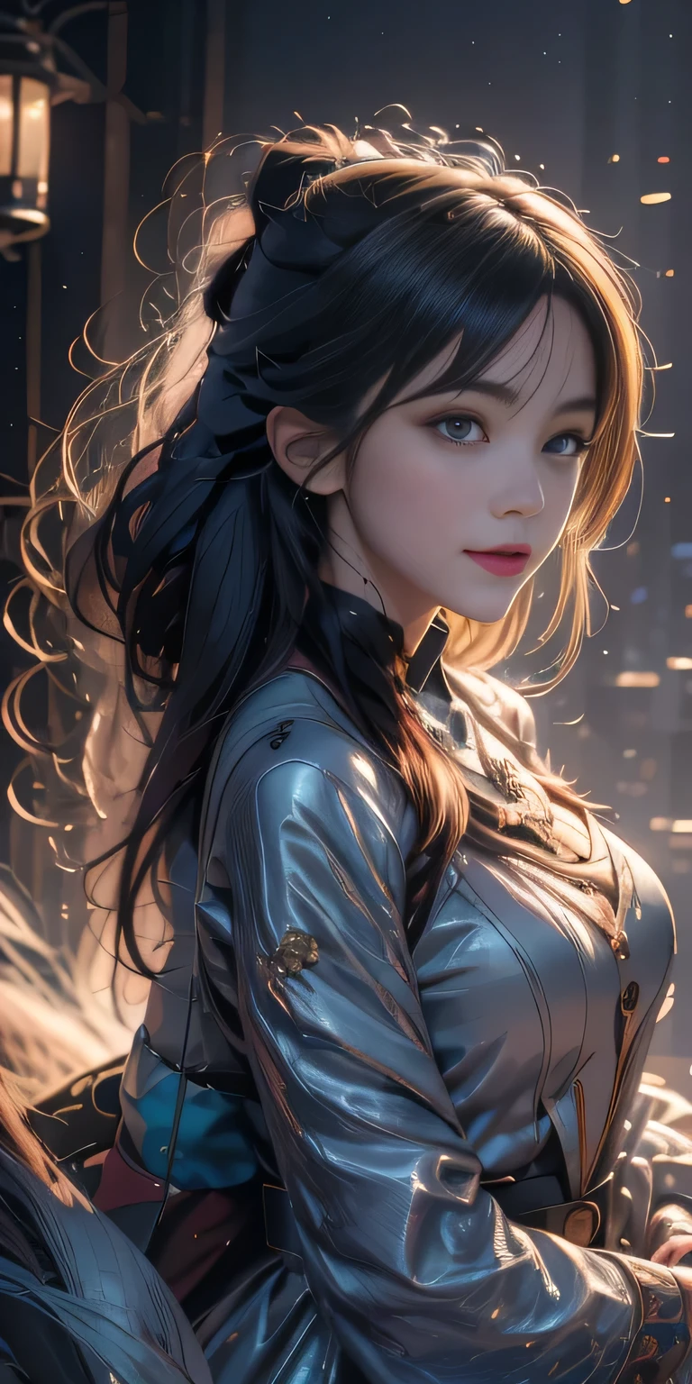 1 Girl,Solitary, official art, Unity 8K wallpaper, Super detailed, fair and aesthetic, fair, masterpiece, best quality, Fox Demon, Fox Mask, Short coat, Foxfire Curse, Fox acquaintance, Transformation,Depth of Field,