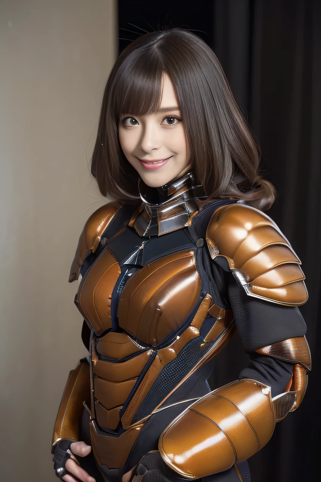 (high resolution,masterpiece,best quality,extremely detailed CG, anime, official art:1.4), realistic, photo, amazing fine details, all intricate, gloss and shiny,awesome many layers, 8k wall paper, 3d, sketch, kawaii, illustration,( solo:1.4), perfect female proportion,villainess, (fusion of dark brown cockroach and lady:1.4), (brown cockroach form lady:1.2), (brown cockroach lady:1.2), (fusion:1.2), (solo:1.4), (evil smile:1.2), muscular, abs, (cockroach brown exoskeleton bio insect suit:1.4), (cockroach brown exoskeleton bio insect armor:1.2), (brown transparency cockroach wing:1.4), (brown cockroach antennae:1.3),