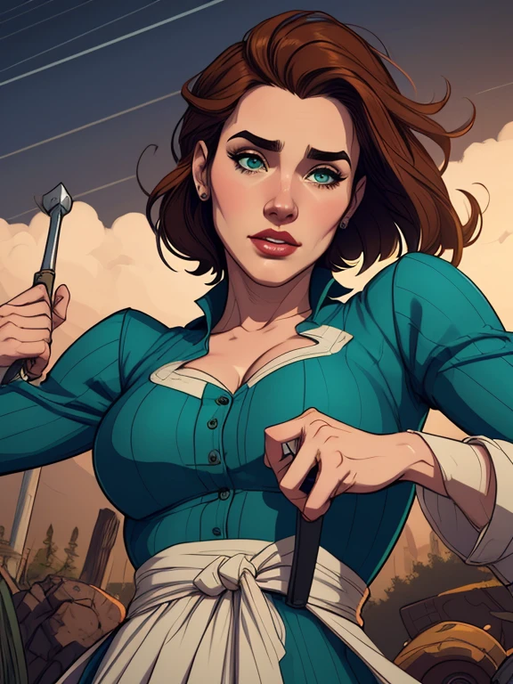 Personagem feminina armada com um .38 em estilo ocidental atompunk Fallout 4 Jennifer Connelly le com cicatrizes de guerra Imagem de desenho animado de uma mulher .Ilustra??o estilo desenho animado, estilo de arte dos desenhos animados, estilo de arte dos desenhos animados, digital illustration style, estilo atompunk design de personagens altamente detalhado, arte digital detalhada coragem, Forest fan art, Design de personagens de retrato, beautiful digital illustration, retrato de alta qualidade, Arte em quadrinhos, mulher jovem cabelo com transas lindas . Queen Anna of ArendelleBeautiful lined eyes Medium large bust and wonderful sexy clothes. image expression of sexual desire from waist to head illustration Queen Anne of Arendelle atompunk style Fallout 4 The perspective is from below, enfatizando a majestade e o poder da Gigante." armed with a 38 western style revolver with a 38 revolver in her hands a close up of a woman in a green dress with a sword, extremely detailed , Wlop Ross sorteios, sedutor elfo princesa cavaleiro, ashé, garota de armadura, girl of the zodiac knights, style Cartoon style digital illustration GTA style garota elfa, uma guerreira loira sexy, uma guerreira loira esmeralda, elfa, Ross Draws 1. 0, even model |Cartoon style digital illustration GTA style