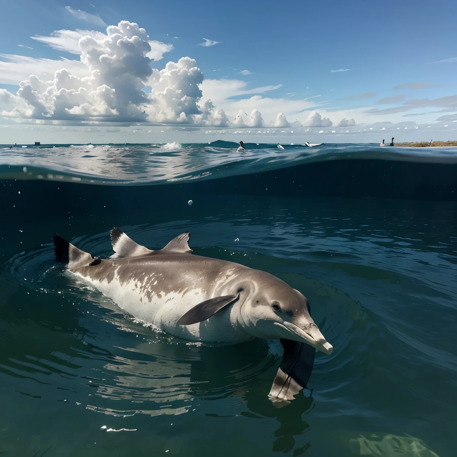 Walvis in die see