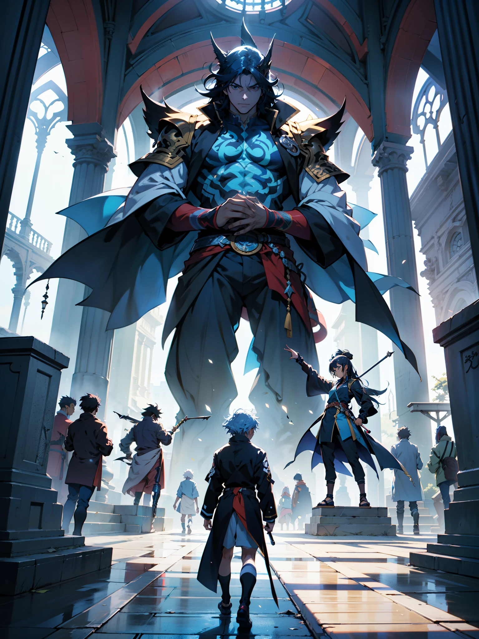 personaje de anime con alas y una espada caminando sobre un suelo de madera, epic anime artwork, anime fantasy illustrations, anime fantasy illustration, 2. 5 d cgi anime fantasy illustrations, por Yang J., anime rudo 8k, epic anime fantasy, tendencia en artstation pixiv, Fondo de pantalla animado 4k, Fondo de pantalla de arte anime 4K, Fondo de pantalla de arte anime 4k, Fondo de pantalla manga 4k