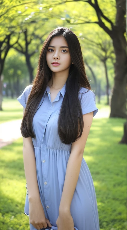 (8k, highest quality, ultra detailed:1.37), (Lena), 18yo, (a beautiful German college girl), takes a leisurely stroll through a lush green park. She wears a Casual Dress, big breast,long hair,, accentuating her elegant style. The high-resolution image captures ultra-detailed realism, highlighting Lena's captivating eyes, long eyelashes, and smooth complexion. The natural beauty of the park, with trees and flowers in full bloom, adds to the serene atmosphere, creating a visually stunning representation of tranquility and nature.