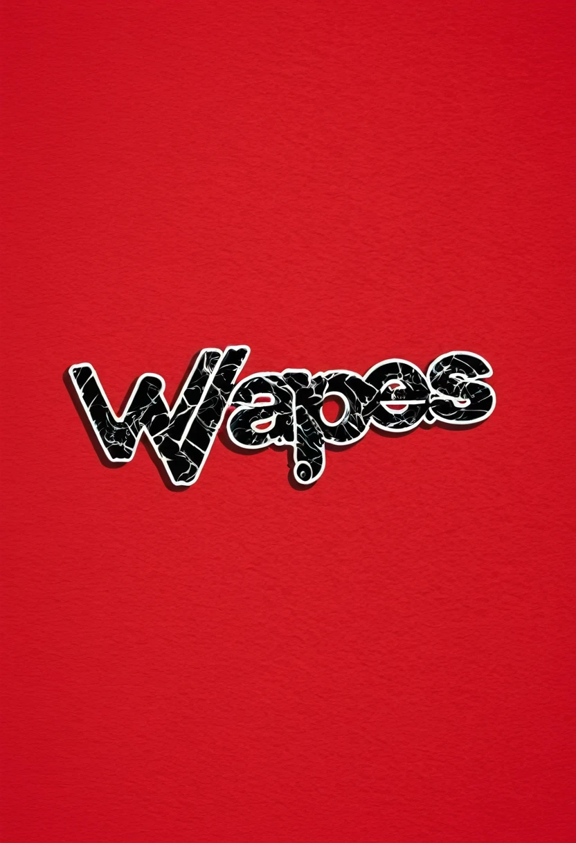 Palabra wvapes, sobre un fodo rojo