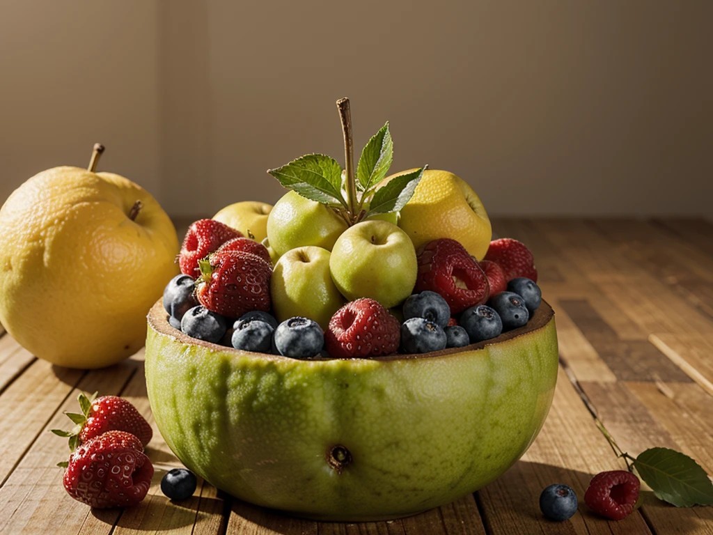 Create an image of various fruits as if it were for a commercial 