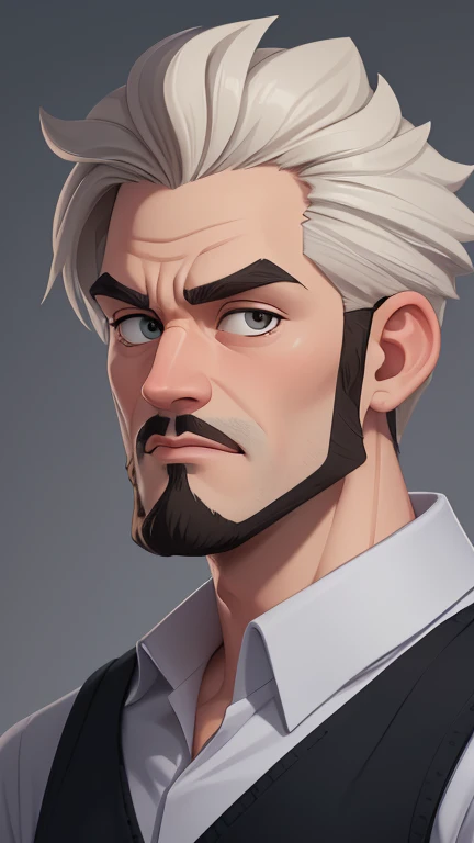 there is a man with a beard and a shirt without a beard, grosso, O cara, arte digital. @GTA style cartoon style digital illustration, solo portrait 🎨🖌️, Corpo do pai, fotorrealista de arte, commission, commission for high res, arte masculina, estilo de arte realista, detailed Admirador de arte, admirador de arte requintada altamente detalhada, Admirador de arte, musculoso, de arteGTA style cartoon style digital illustration