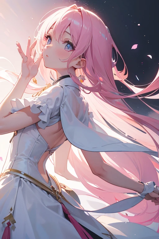 (((Highest quality、masterpiece、Ultra-fine、Ultra-fine、Exquisite、16K、Full HD,Asahi,high school girl,))) 、Dark Eyes、Long eyelashes、White skin、(Pale pink lips、Pale pink cheeks、thin and long)、 ((cute)) ((One person)) 、((Top view,profile,The best smile)) 、(Wide Shot、epic proportion)、
