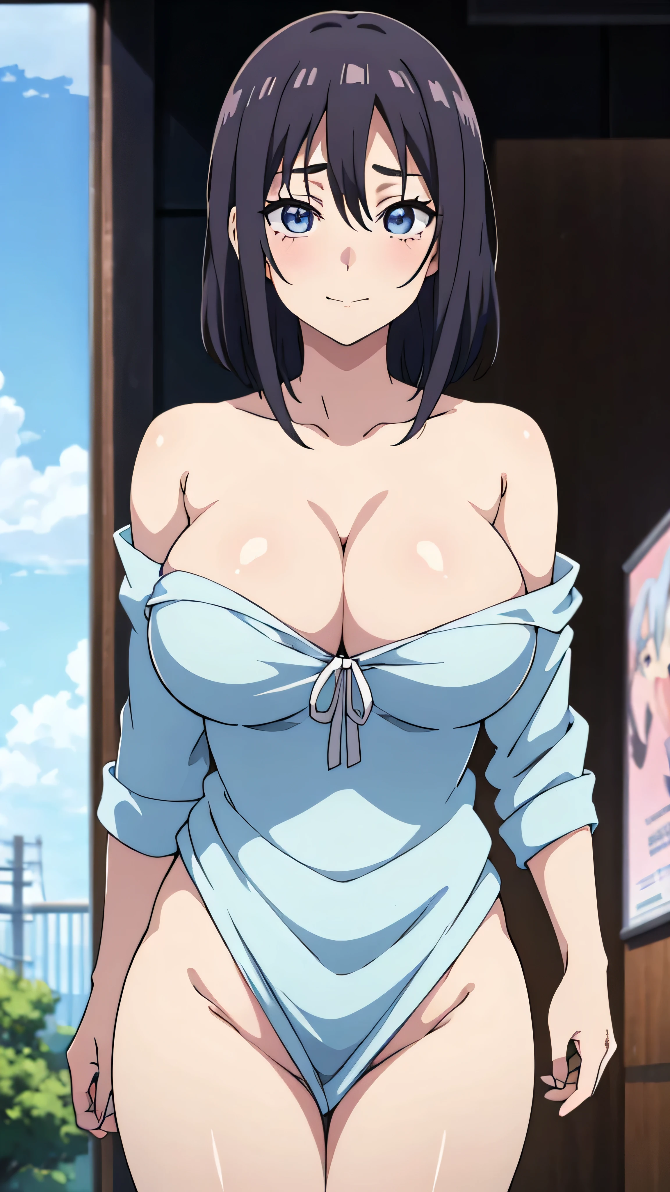 (((masterpiece))),fuyumi itadori, Anime girl characters, 1girl, solo, looking at viewer, medium hair, , closed mouth, collarbone,Naked, tirl, horny, big asautiful facharming, anime visual of a cute girl, screenshot from the anime film, & her expression is solemn, ahegao face, in the anime film, in an anime, anime visual of a young woman, she has a cute expressive face, still from anime, perfect breasts, she is tall,dies visible, ahegao face, the face is ahegao, she is horny, A perverted face, sheerverted, she smile so perverted, hd picture, 4k quality, details of the face is so good, bigger breasts,