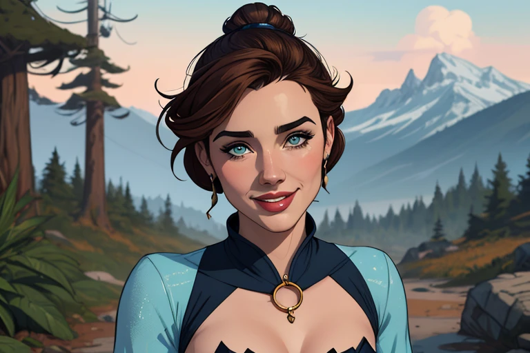 Personagem mulher estilo atompunk Fiona rainha Anna de Arendelle com marcas de guerras Imagem de desenho animado de uma mulher .Ilustra??o estilo desenho animado, estilo de arte dos desenhos animados, estilo de arte dos desenhos animados, digital illustration style, estilo atompunk design de personagens altamente detalhado, arte digital detalhada coragem, Forest fan art, Design de personagens de retrato, beautiful digital illustration, retrato de alta qualidade, Arte em quadrinhos, mulher jovem cabelo com transas lindas . Queen Anna of ArendelleBeautiful lined eyes Medium large bust and wonderful sexy clothes. image expression of sexual desire from waist to head illustration Queen Anne of Arendelle atompunk style Fallout 4 style pose playboy magazine sensual witch Character cartoon style facial expression happy beautiful smile and six medium small portrait mode waist up with lots of gold around her other stones portrait precious mode waist up queen of the south Jennifer Connelly GTA scenery dominatrix gold coins chest with jewelry with her boyfriend, um homem com barba preta, armado com um estilo militar,