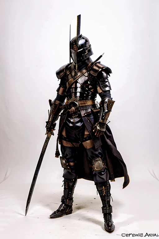 crear un samurai antiguo con su armadura y su espada, que sea antiguo 

