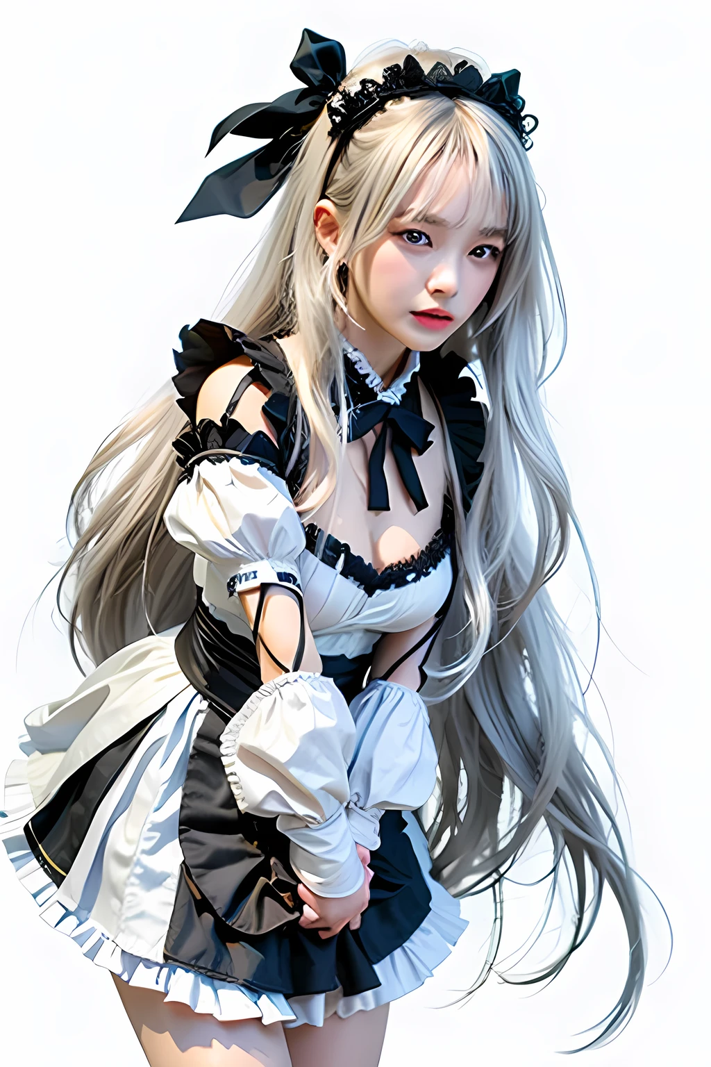 (realistic:1.3), finely detailed, quality, (masterpiece:1.2), (photorealistic:1.2), (best quality), (detailed skin:1.3), (intricate details), ray tracing, dramatic, cute girl, japanese high school, blue eyes, silver hair